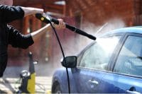 Car Wash Through Pressure Washer Gun
