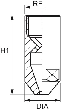BR/BS/BT/BU Narrow Cone Nozzle Dimensional Table