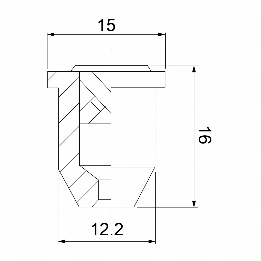 BX/BJ Full Cone Nozzle Dimensional Table