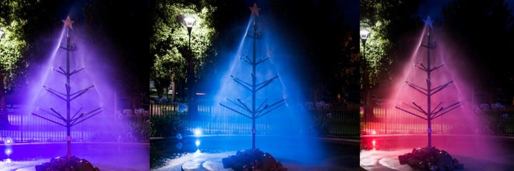 Christmas tree fountain