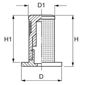 VEC - Flanged Filter Dimensional Table