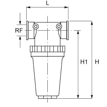VEH - Plastic Body Filter Nozzle Dimensional Table