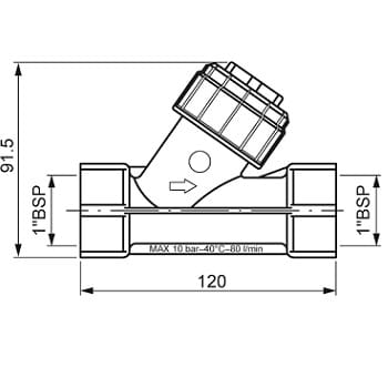 VEQ - Y Strainer Nozzle Dimensional Table